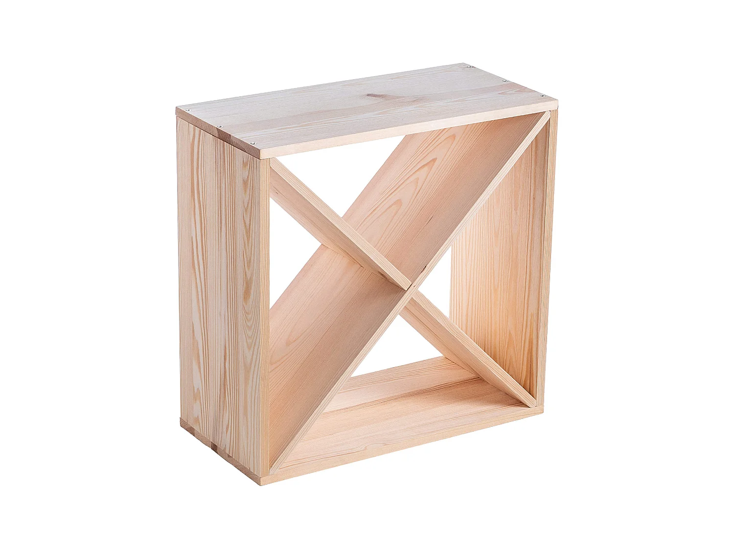 KADAX Regał na wino Loreo X drewniany jasny brąz