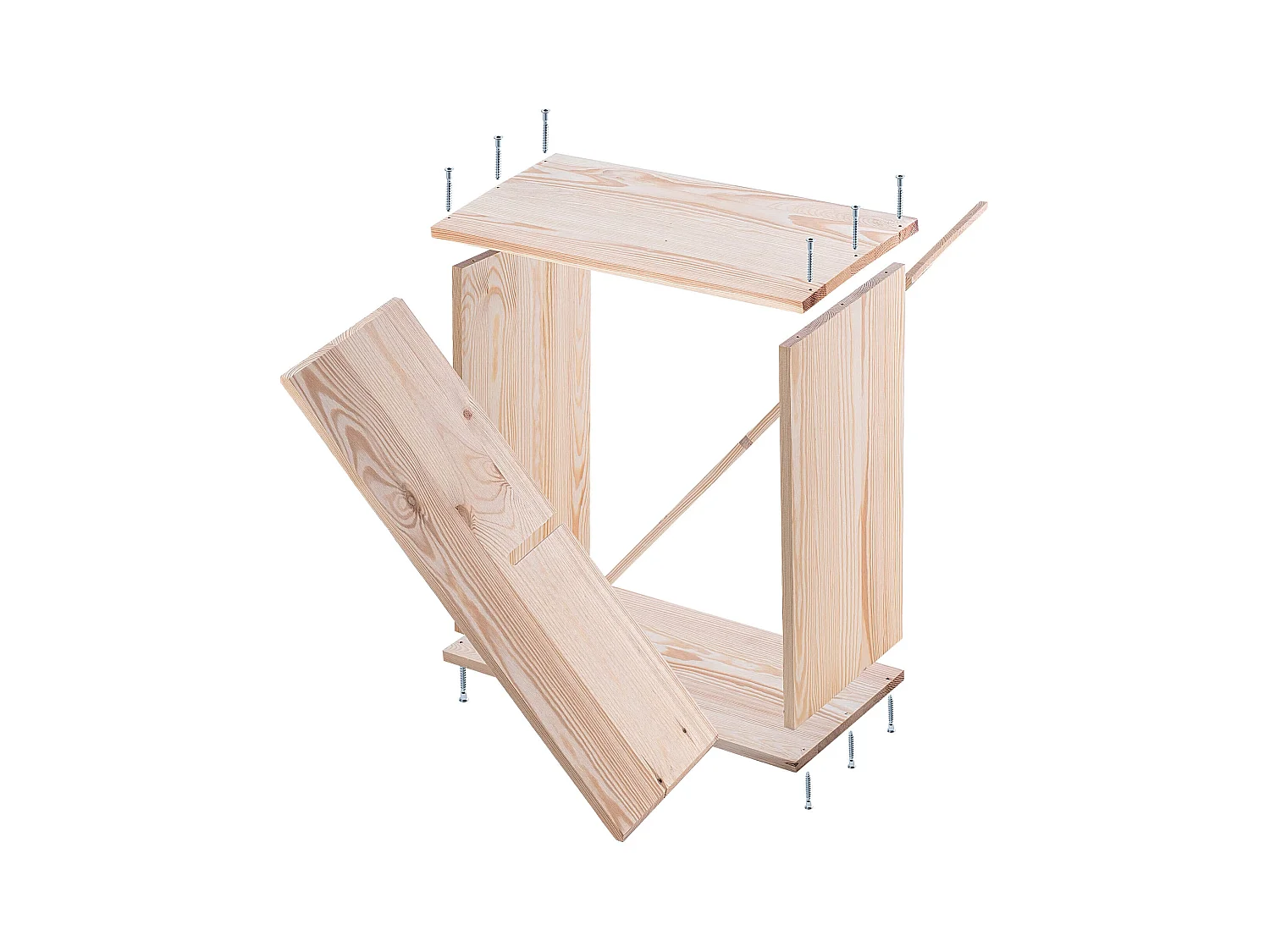 KADAX Regał na wino Loreo X drewniany jasny brąz