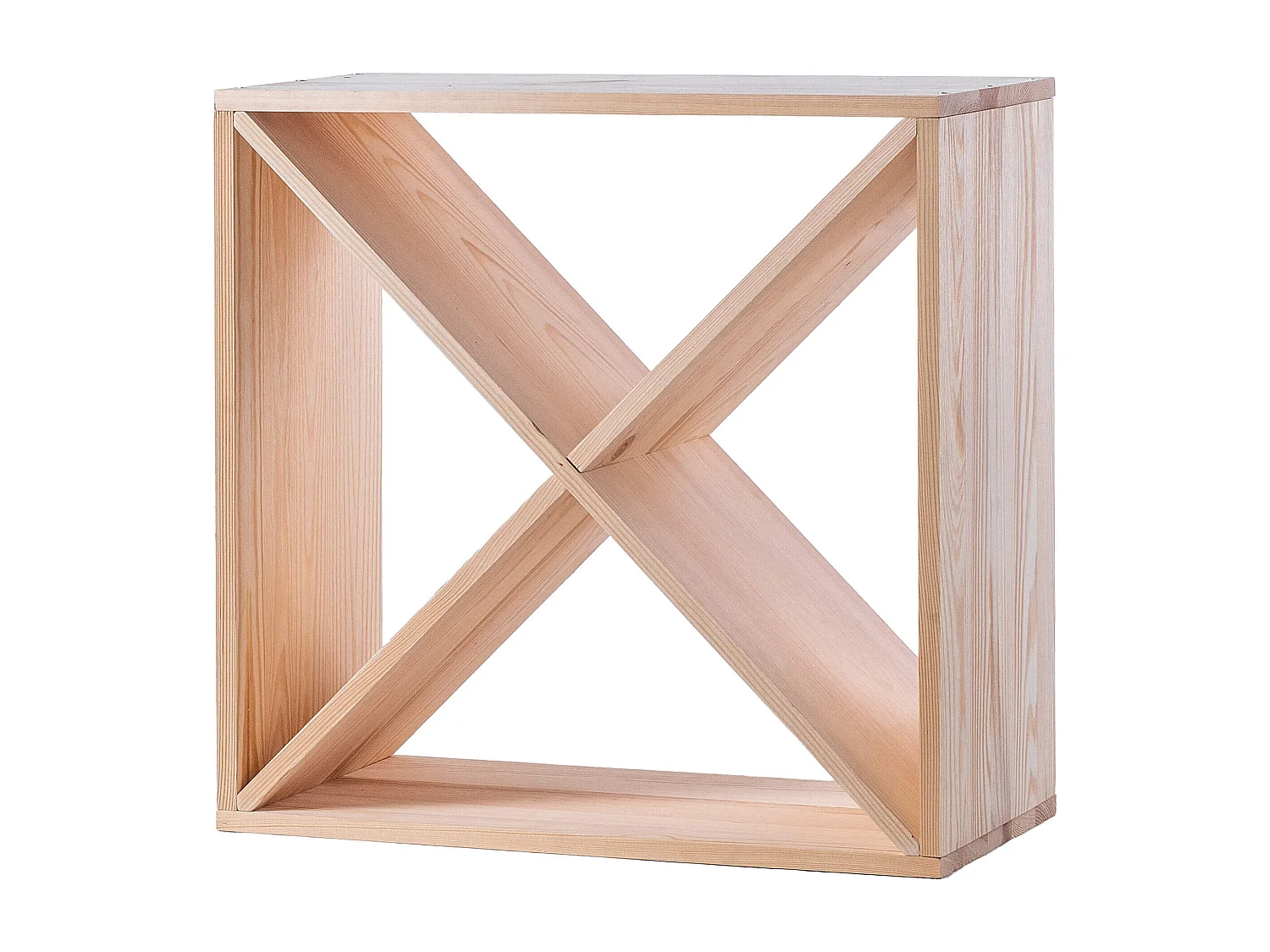 KADAX Regał na wino Loreo X drewniany jasny brąz