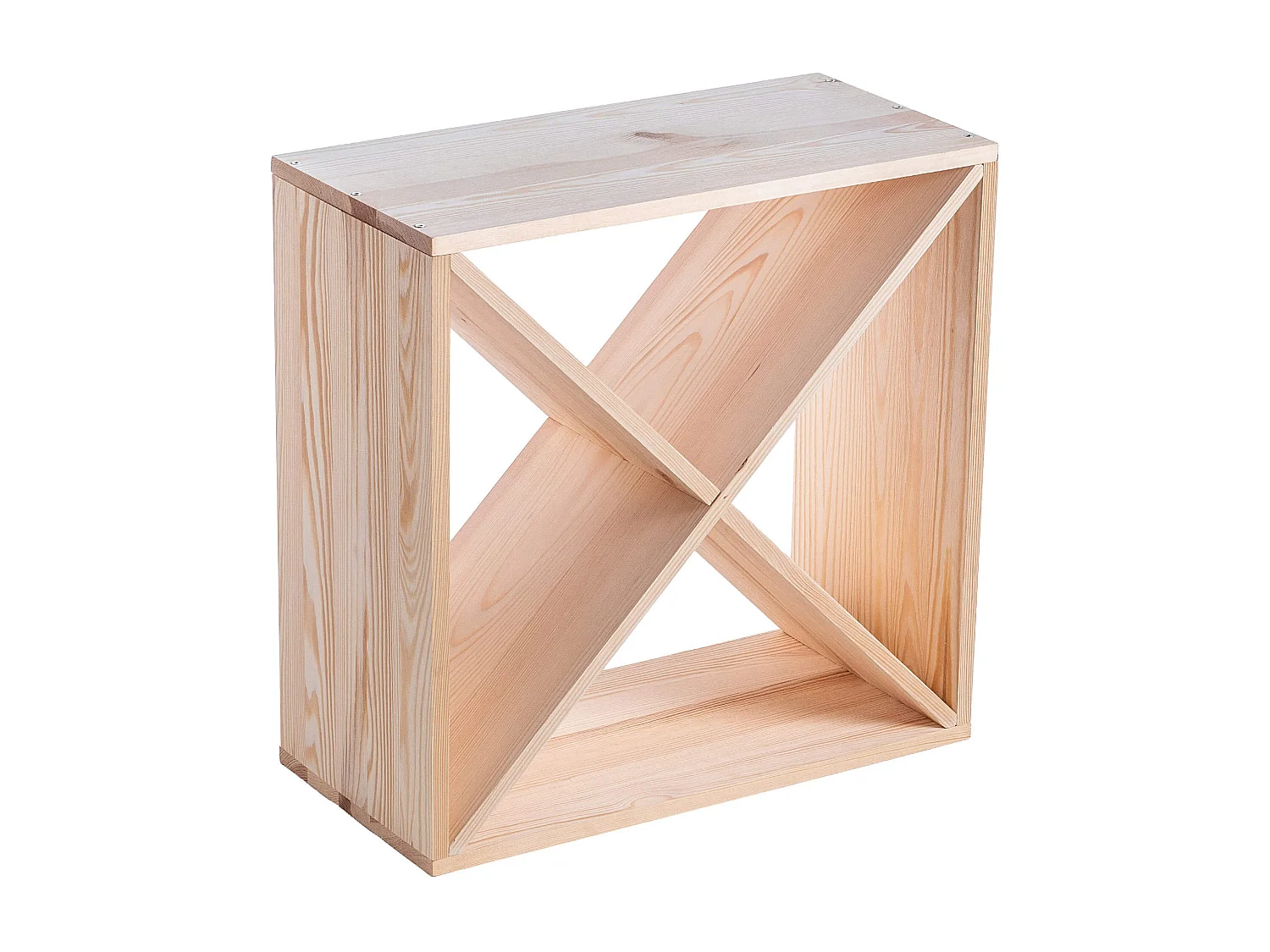 KADAX Regał na wino Loreo X drewniany jasny brąz