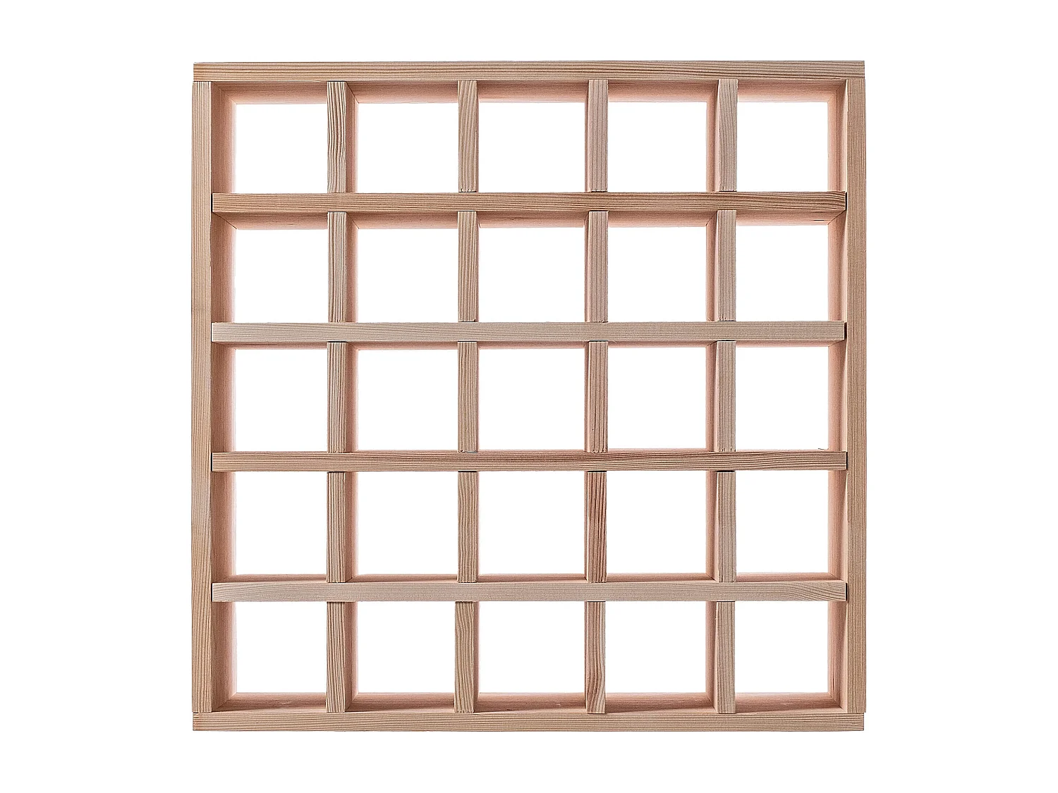 KADAX Regał na wino Loreo szachownica drewniany jasny brąz