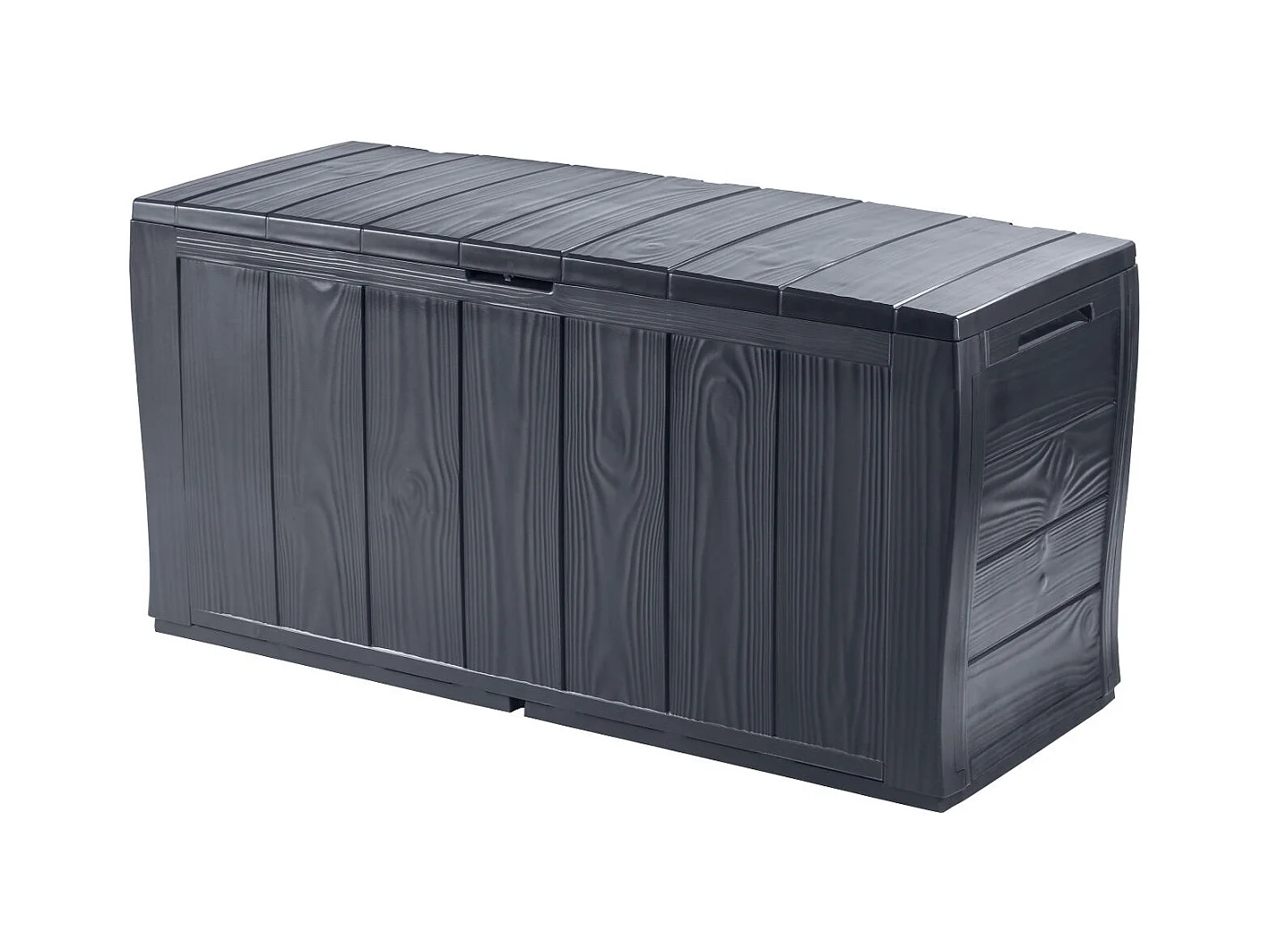 Coffre de rangement Keter Sherwood aspect bois, graphite, 270 L