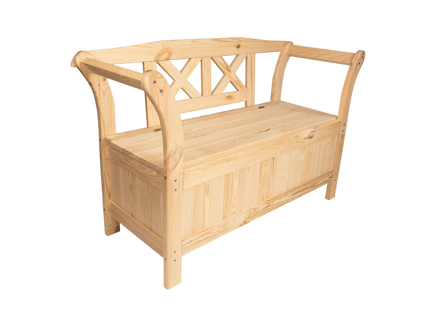 Panchina da giardino con cassone Rosay marrone chiaro