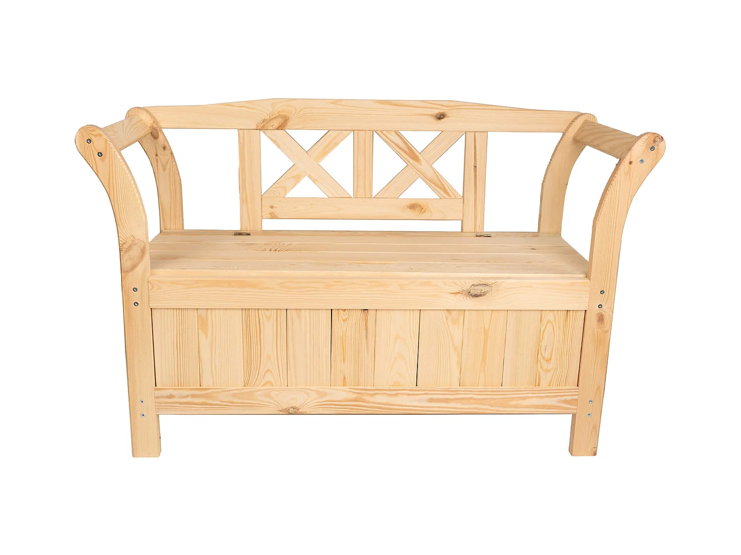 Panchina da giardino con cassone Rosay marrone chiaro