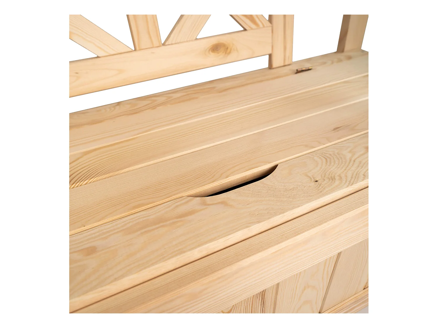 Panchina da giardino con cassone Rosay marrone chiaro