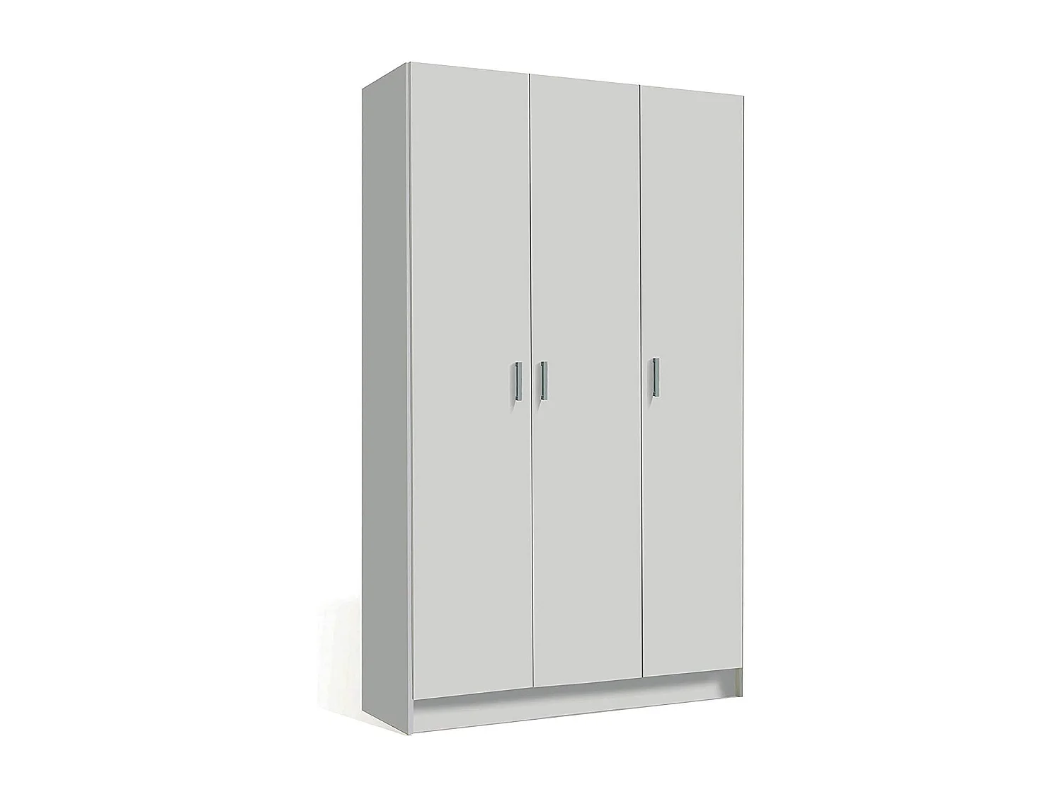 Armadio Con 3 Ante Battenti e 5 Ripiani Armadietto Multiuso Salvaspazio Ingresso Camera Portascope Ripostiglio Design Moderno 109x180x37 cm Bianco