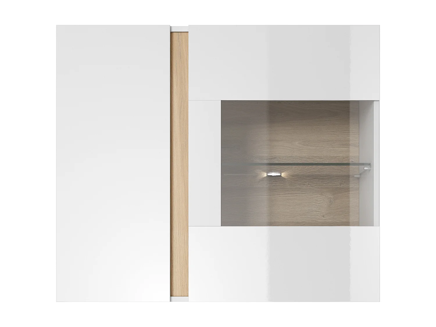 Vetrina sospesa 97x83cm con LED bianco lucido VLK3