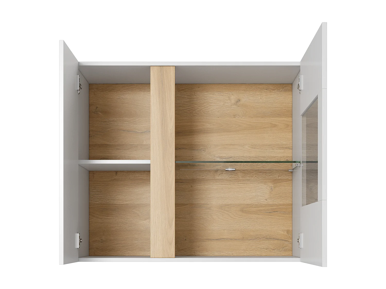 Vetrina sospesa 97x83cm con LED bianco lucido VLK3