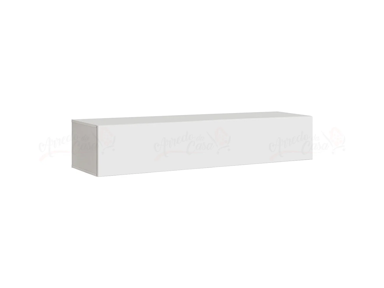 Vetrina sospesa orizzontale da salotto design moderno VP21 160x30 bianco