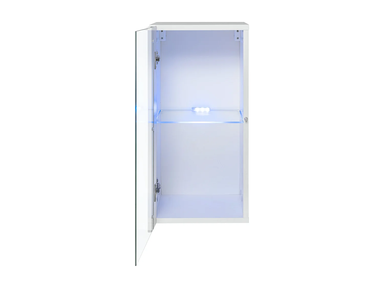 Vetrina sospesa per salotto design moderno e luci LED VP19 30x60 bianco