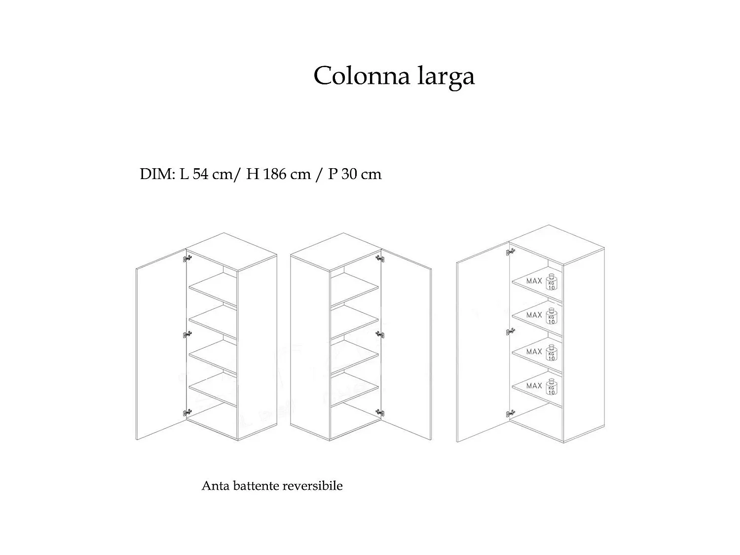 Libreria elegante a parete 274x186 cm bronzo e noce LBL4