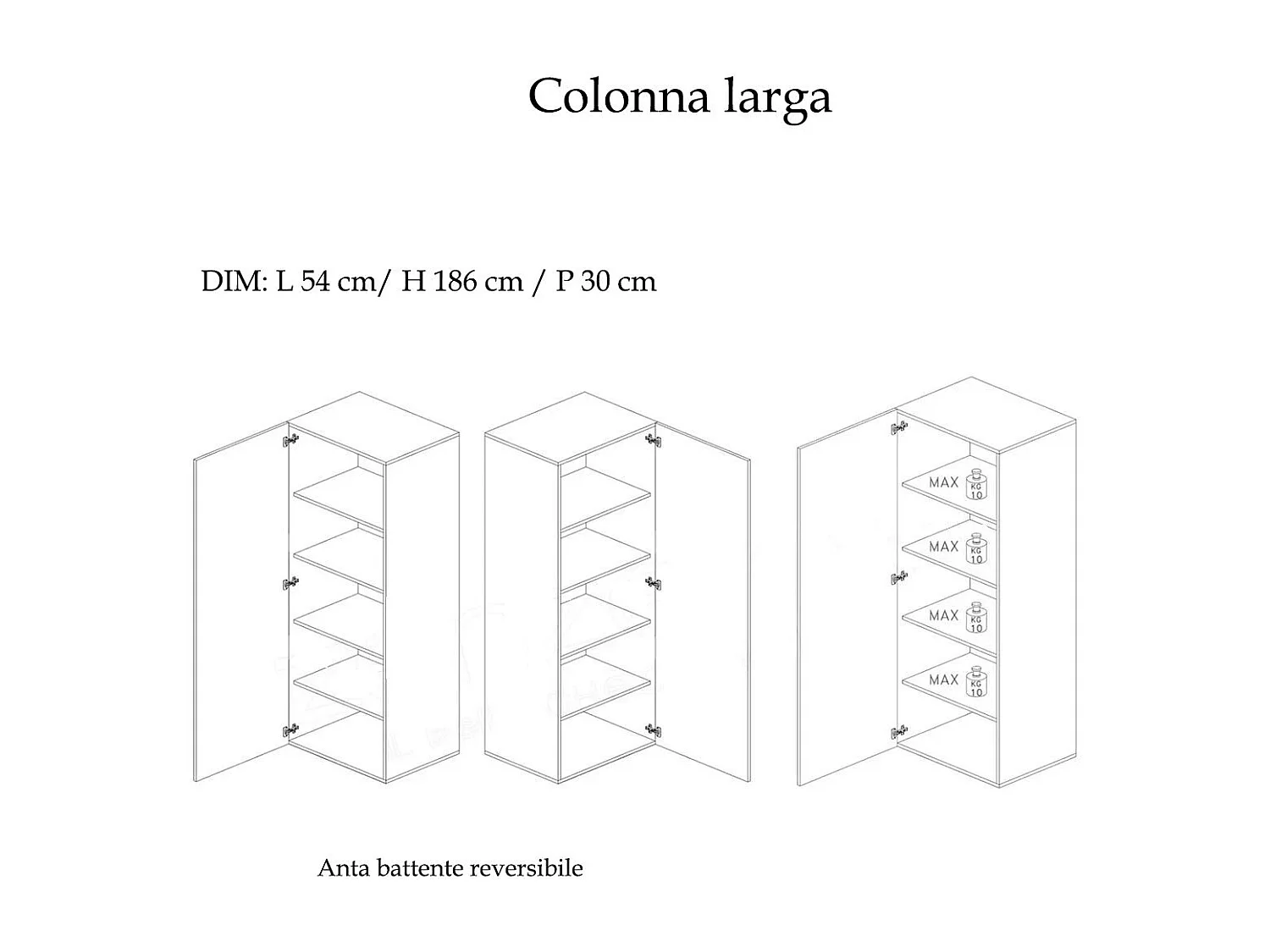 Libreria elegante a parete 274x186 cm bronzo e noce LBL4