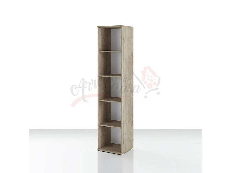 libreria a colonna per studio design moderno LUI4 40x175,5 rovere e bianco