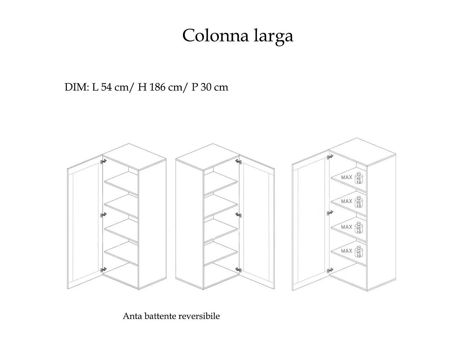 Libreria a parete per soggiorno 218x186 cm beige e noce LBL3