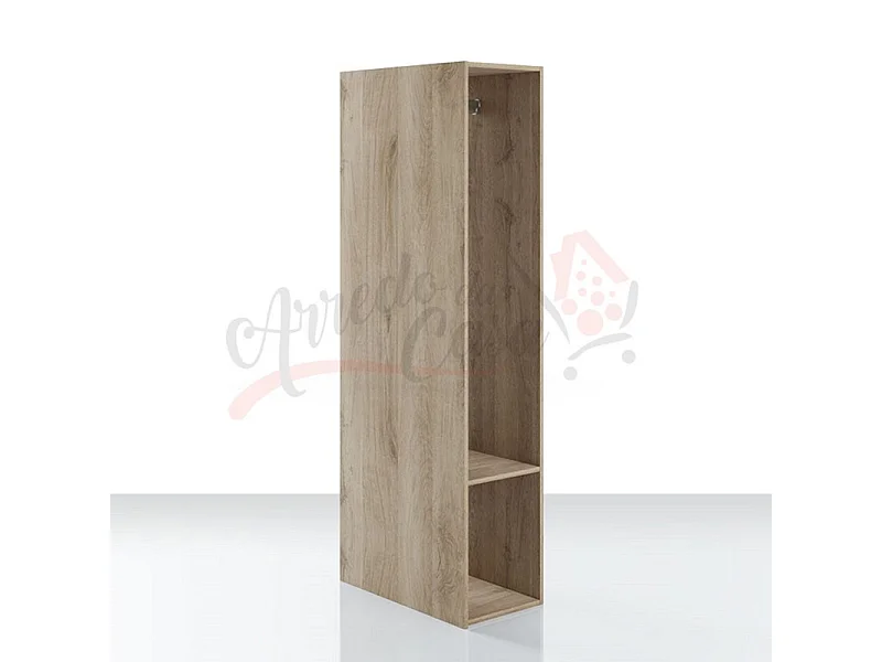 libreria per ufficio moderno a colonna con appendiabiti LUI14 65x176 rovere chiaro