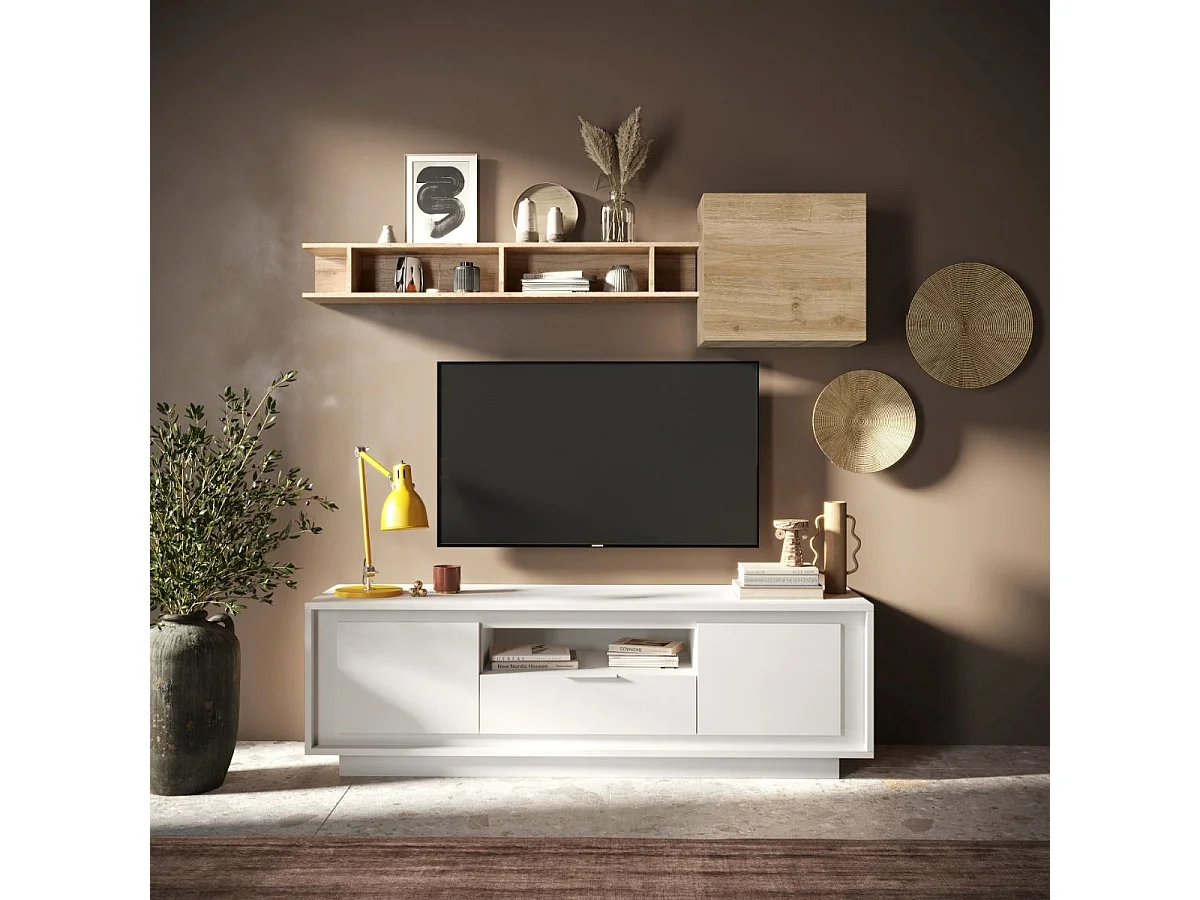 Cubo pensile con anta 55x50 cm rovere chiaro MML4