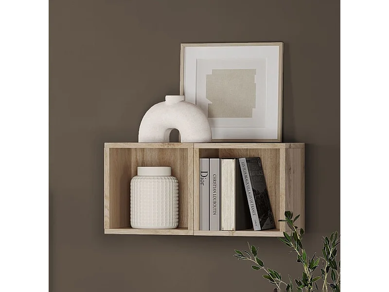 Coppia di cubi pensili 28x29 cm rovere chiaro MML3