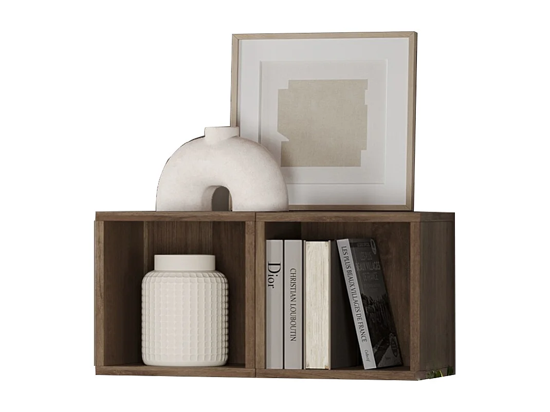 Coppia di cubi pensili 28x29 cm rovere scuro MML3