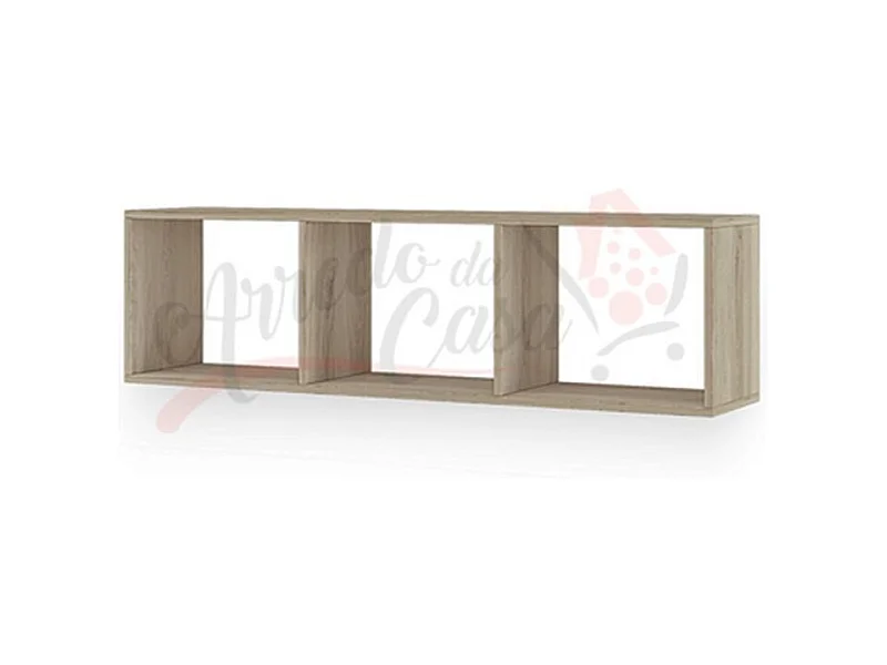 mensola a cubo rettangolare per soggiorno design moderno MI1 120x33,6 rovere scuro