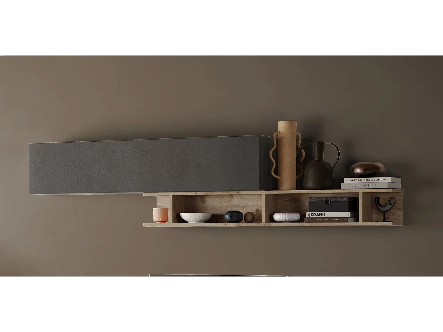 Mensola orizzontale 138x19 cm rovere chiaro MML5