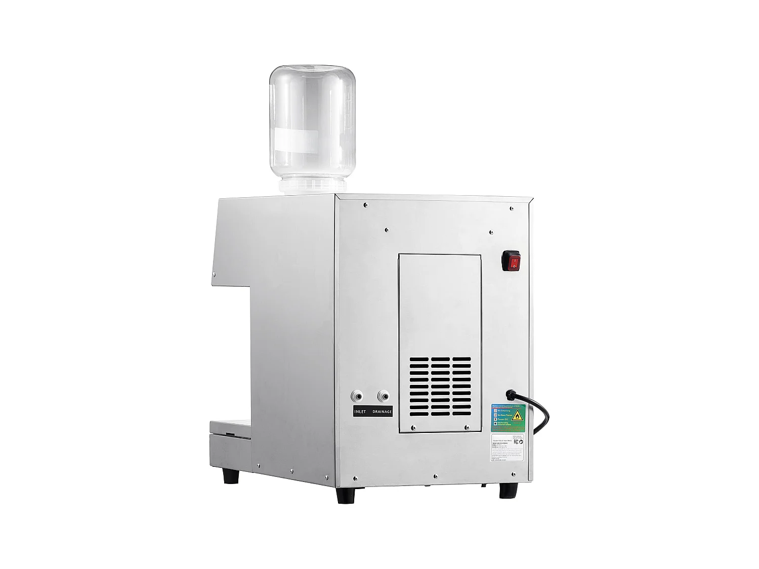 Machine à Glace Commerciale en Flocons de Neige SucceBuy, Sorbetière Capacité de 4 L, Jusqu'à 240 kg/24H en Acier Inoxydable pour Crème Glacée