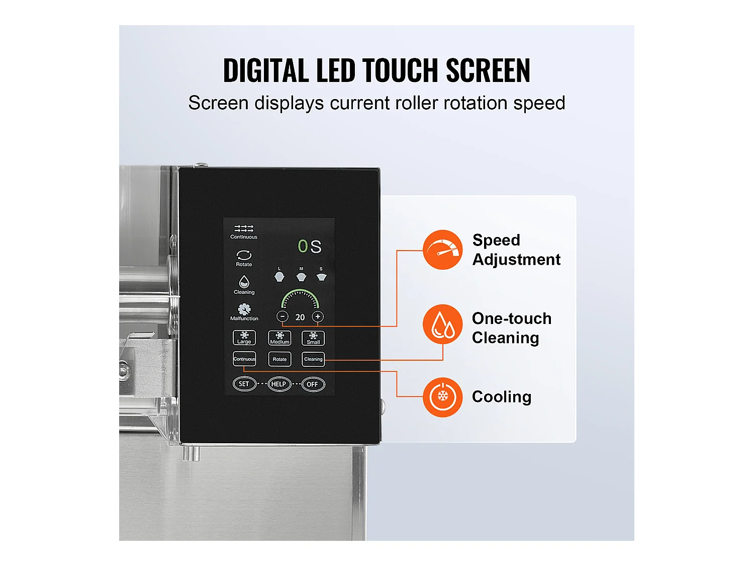 Machine à Glace Commerciale en Flocons de Neige SucceBuy, Sorbetière Capacité de 4 L, Jusqu'à 240 kg/24H en Acier Inoxydable pour Crème Glacée