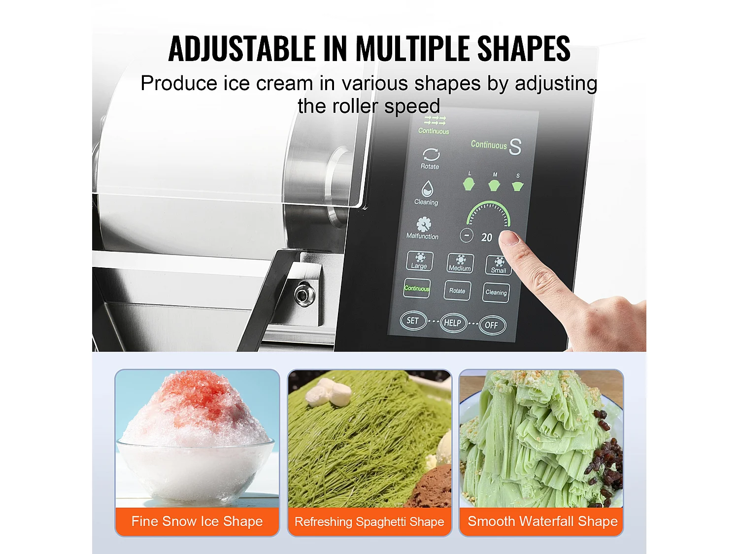 Machine à Glace Commerciale en Flocons de Neige SucceBuy, Sorbetière Capacité de 4 L, Jusqu'à 240 kg/24H en Acier Inoxydable pour Crème Glacée