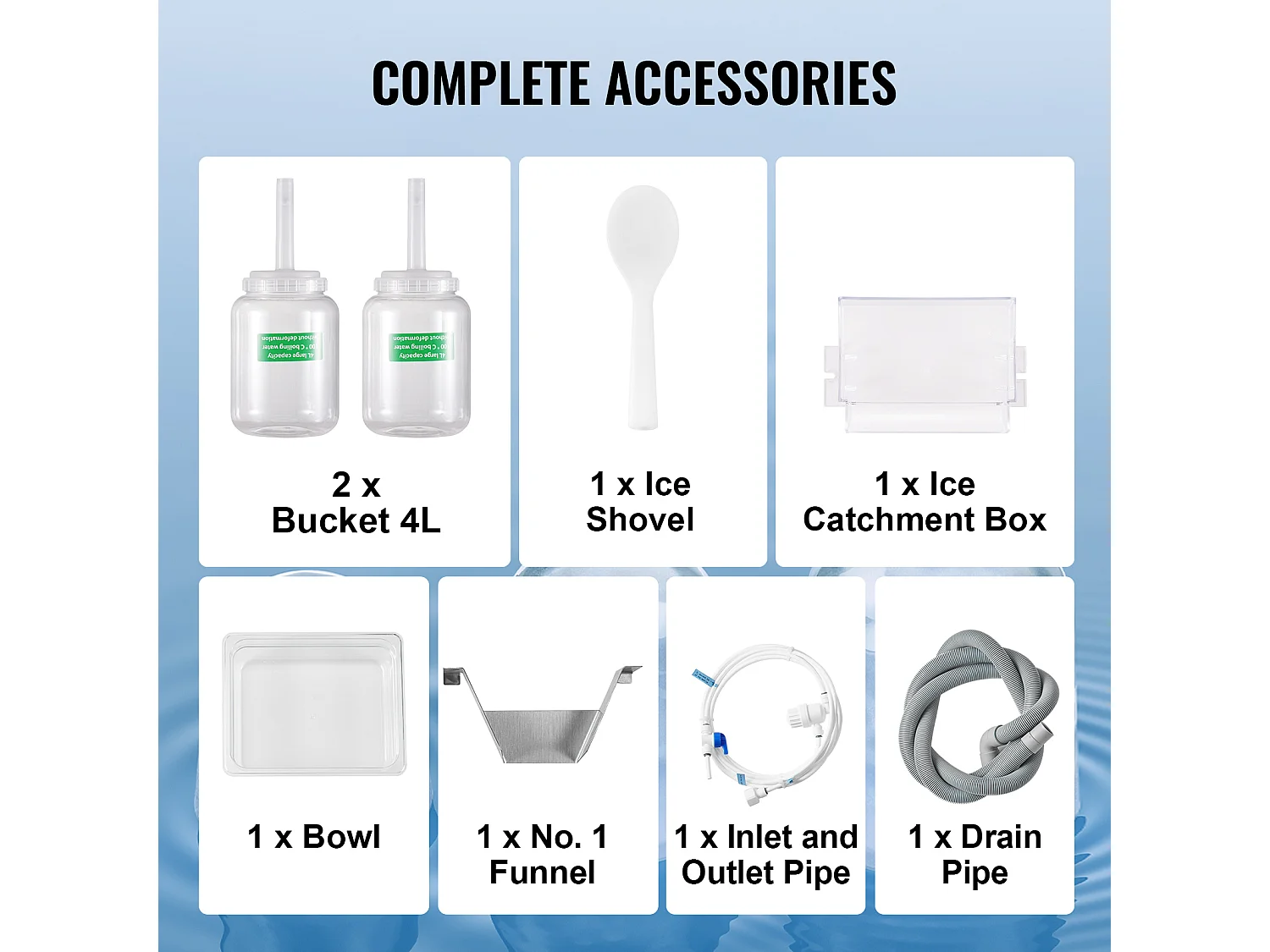 Machine à Glace Commerciale en Flocons de Neige SucceBuy, Sorbetière Capacité de 4 L, Jusqu'à 240 kg/24H en Acier Inoxydable pour Crème Glacée