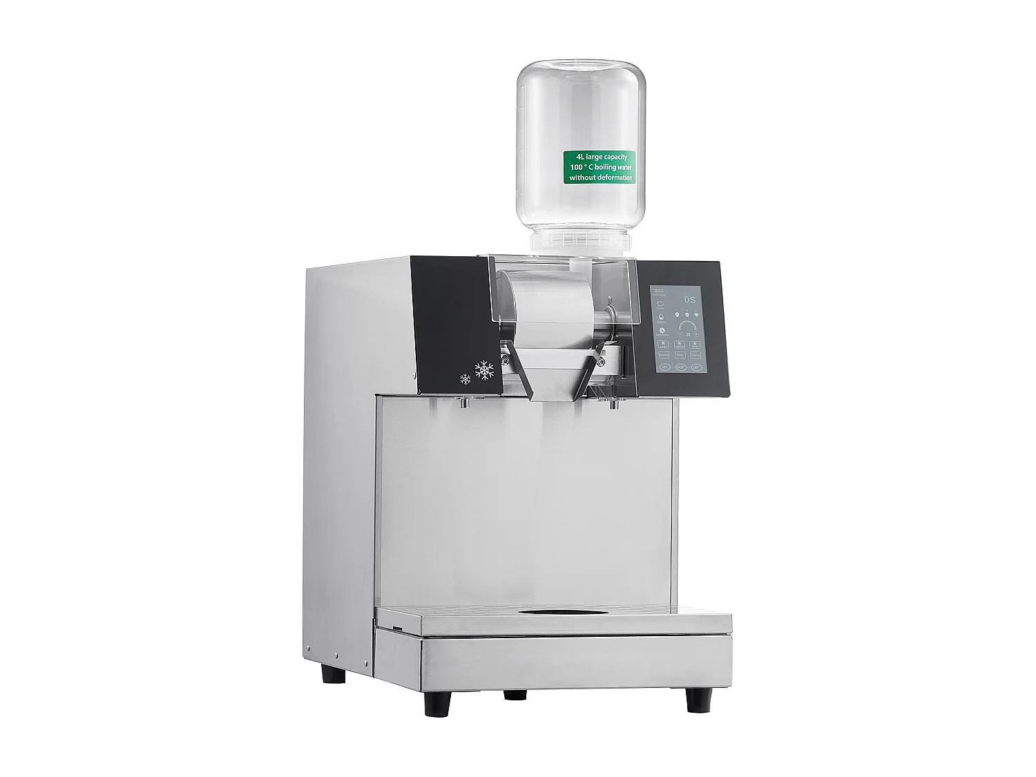 Machine à Glace Commerciale en Flocons de Neige SucceBuy, Sorbetière Capacité de 4 L, Jusqu'à 240 kg/24H en Acier Inoxydable pour Crème Glacée