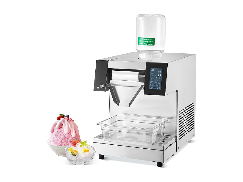 SucceBuy Kommerzielle Schneeflocken-Eismaschine, 4 l Fassungsvermögen, bis zu 260 kg/24 h, Edelstahl, für Eiscreme