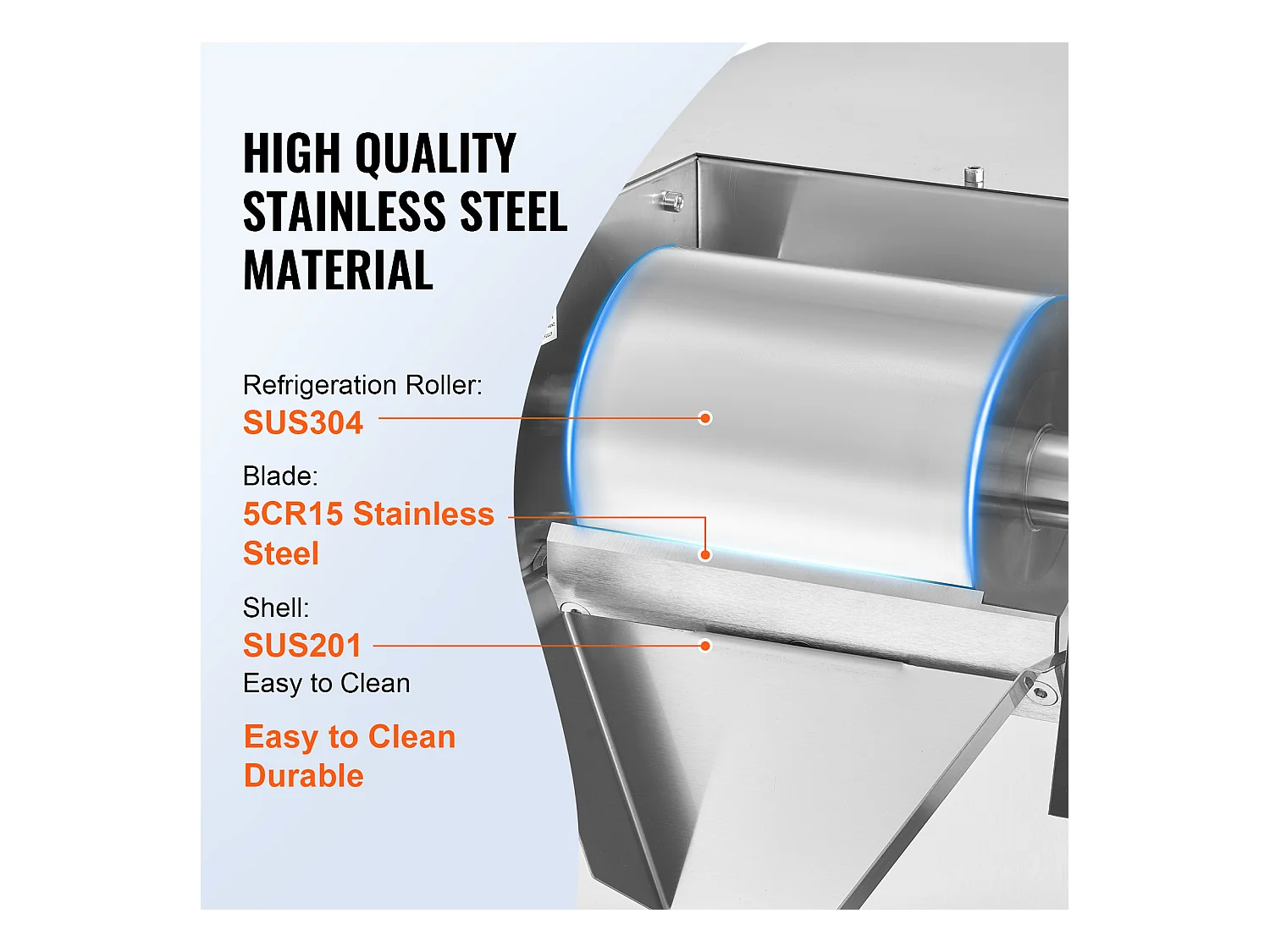 Machine à Glace Commerciale en Flocons de Neige SucceBuy, Sorbetière Capacité de 4 L,  Jusqu'à260 kg/24H en Acier Inoxydable pour Crème Glacée