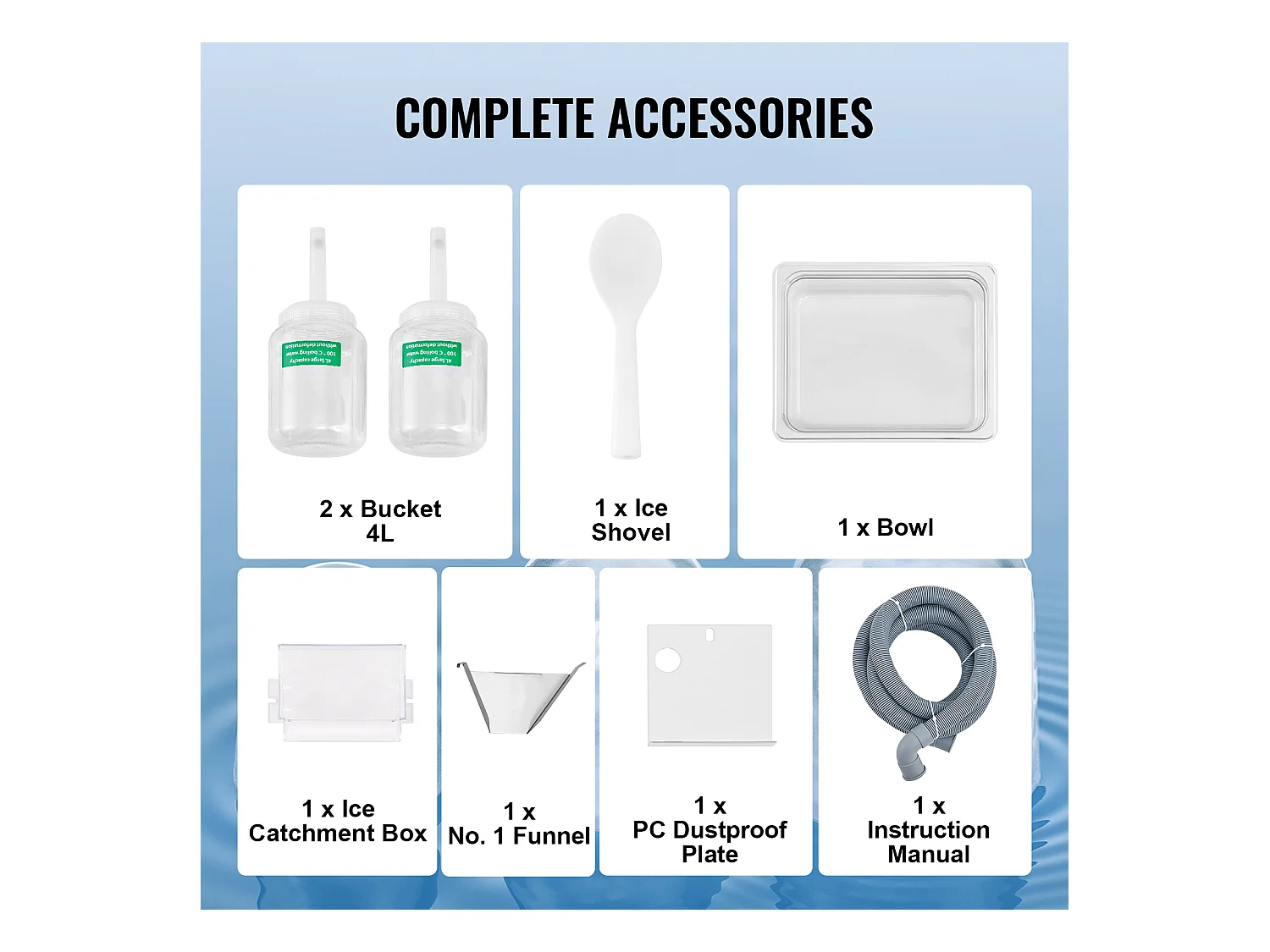 Machine à Glace Commerciale en Flocons de Neige SucceBuy, Sorbetière Capacité de 4 L,  Jusqu'à260 kg/24H en Acier Inoxydable pour Crème Glacée