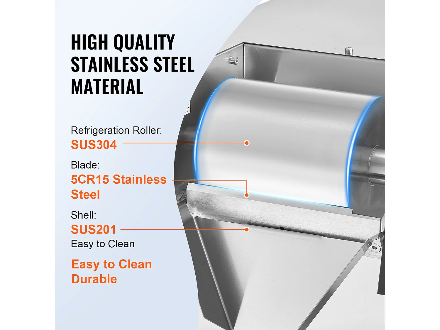Machine à Glace Commerciale en Flocons de Neige SucceBuy, Sorbetière Capacité de 4 L,  Jusqu'à260 kg/24H en Acier Inoxydable pour Crème Glacée