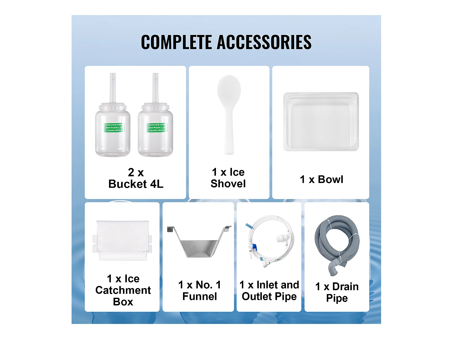 Machine à Glace Commerciale en Flocons de Neige SucceBuy, Sorbetière avec Capacité de 4 L, Jusqu'à 175 kg/24H en Acier Inoxydable pour Crème Glacée