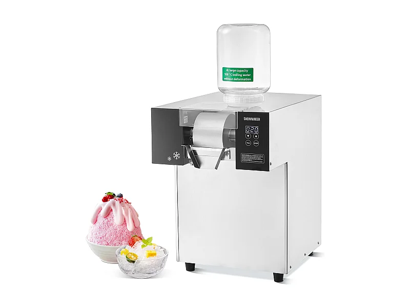 Machine à Glace Commerciale en Flocons de Neige SucceBuy, Sorbetière avec Capacité de 4 L, Jusqu'à 175 kg/24H en Acier Inoxydable pour Crème Glacée