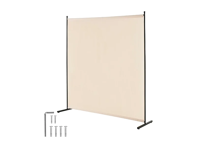 Pannello Divisorio SucceBuy 6 Piedi, Pannello Singolo In Tessuto Per Ufficio, Camera Da Letto, Beige