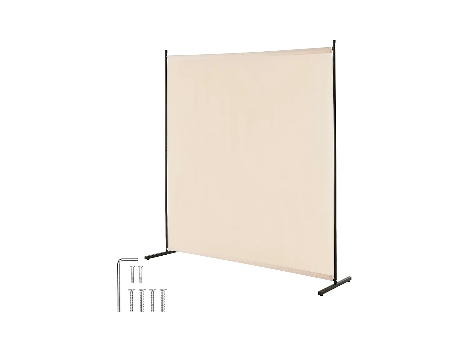 Cloison de Séparation SucceBuy 6 Pieds, Panneau Simple en Tissu pour Bureau, Chambre à Coucher, Beige