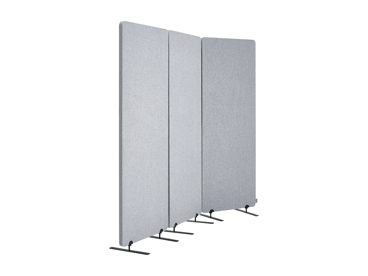 Paravento Divisorio SucceBuy 2 Piedi 3 Pannelli PET Poliestere Grigio Schermo Privacy