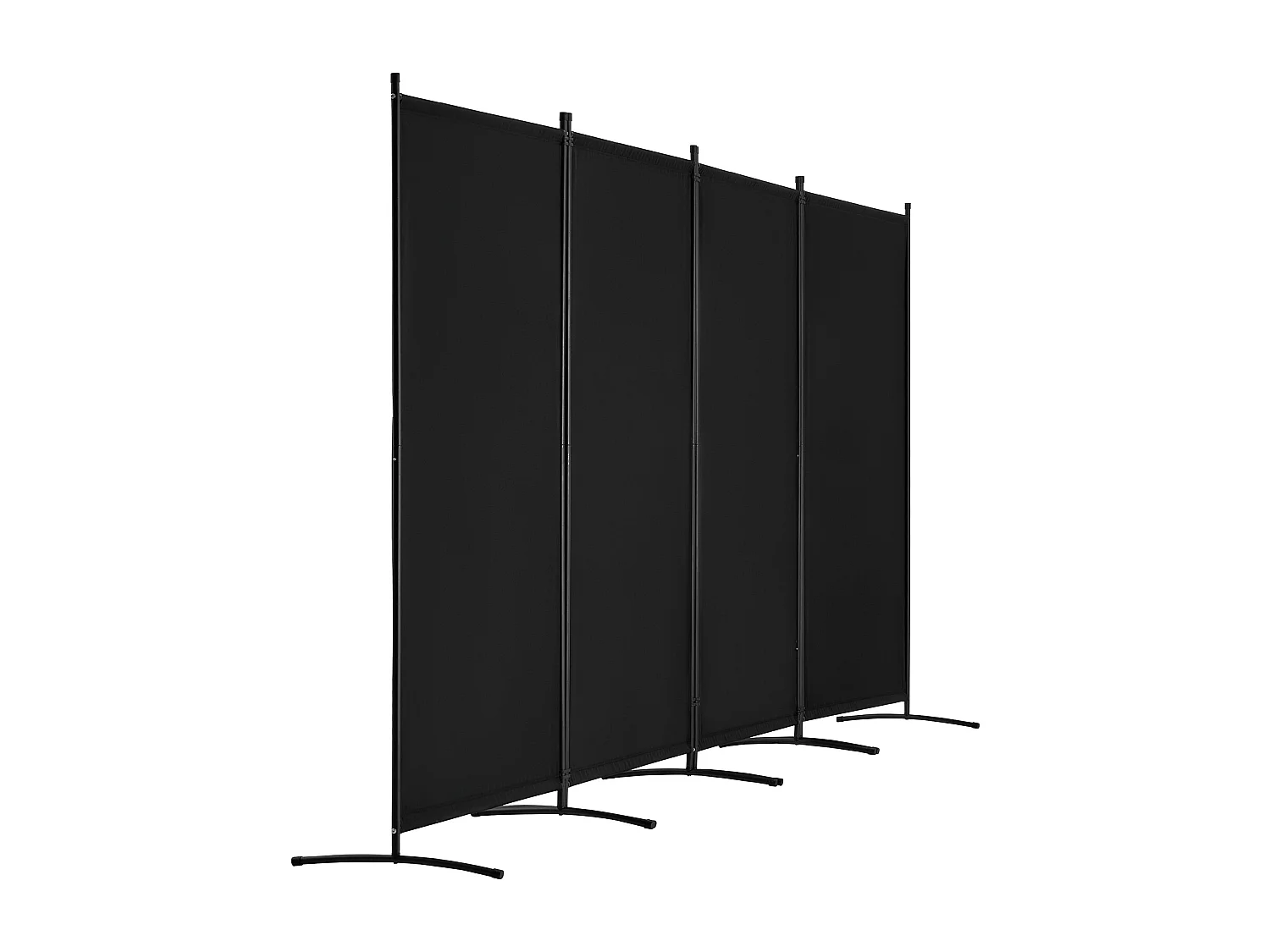 Biombo Separador SucceBuy Separador De Habitación De 4 Paneles, Pantalla De Privacidad De Tela Para Oficina, Dormitorio, Negro