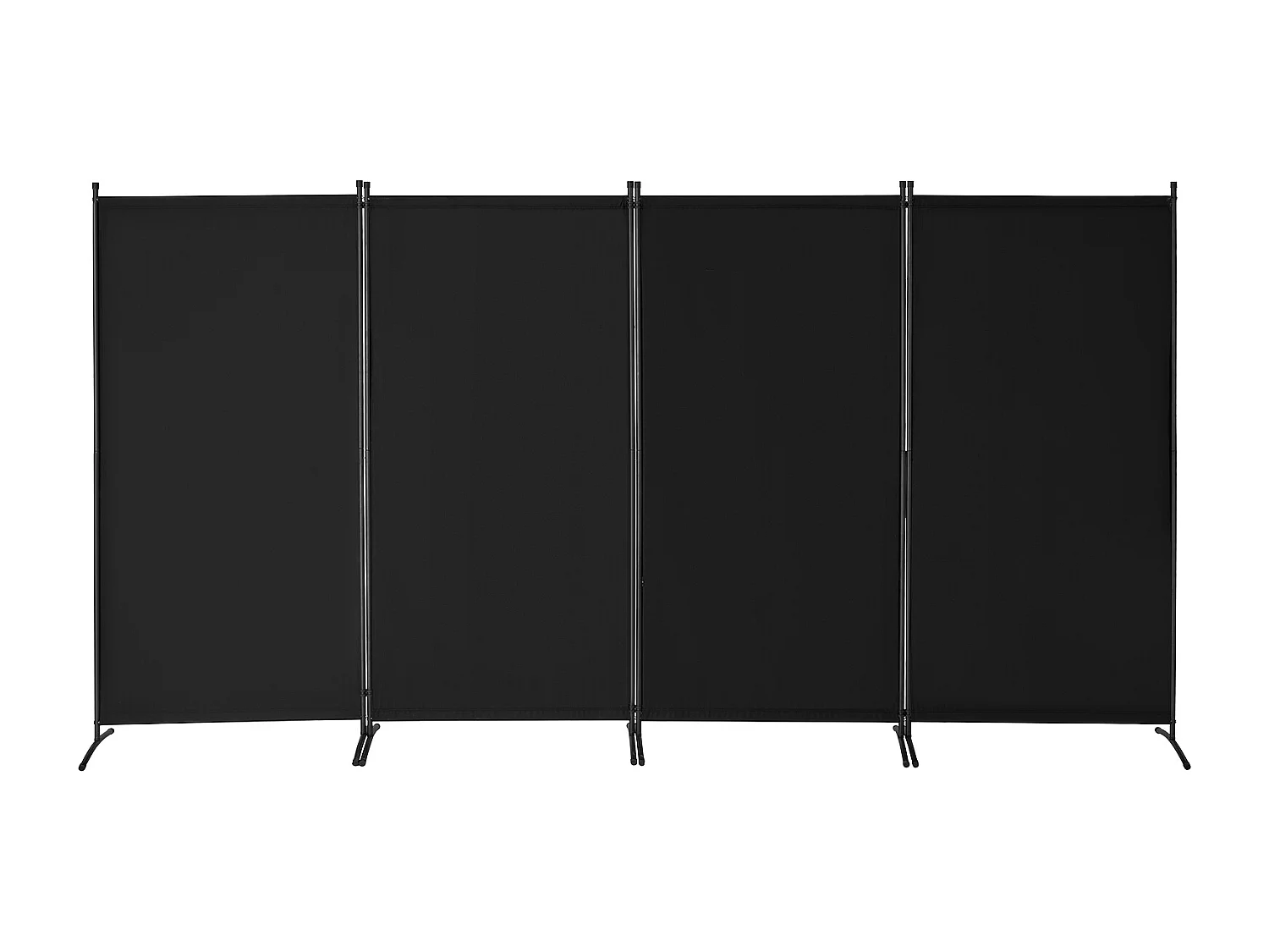 Biombo Separador SucceBuy Separador De Habitación De 4 Paneles, Pantalla De Privacidad De Tela Para Oficina, Dormitorio, Negro