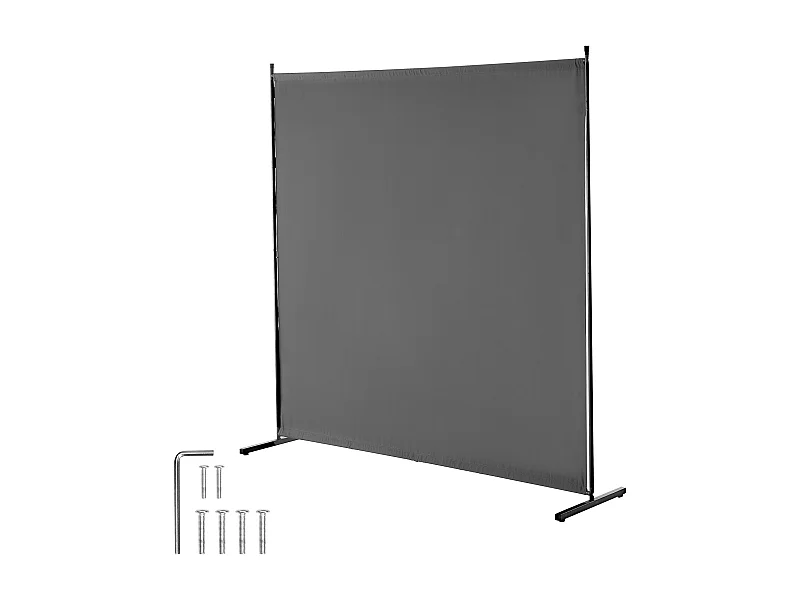 Trennwand SucceBuy 6 Fuß, Einfaches Stoffpaneel Für Büro, Schlafzimmer, Grau