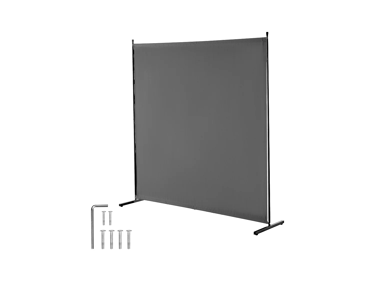 Trennwand SucceBuy 6 Fuß, Einfaches Stoffpaneel Für Büro, Schlafzimmer, Grau