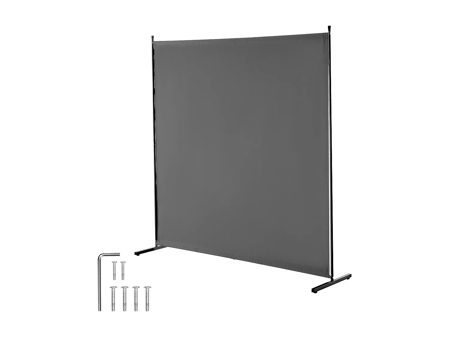 Cloison de Séparation SucceBuy 6 Pieds, Panneau Simple en Tissu pour Bureau, Chambre à Coucher, Gris