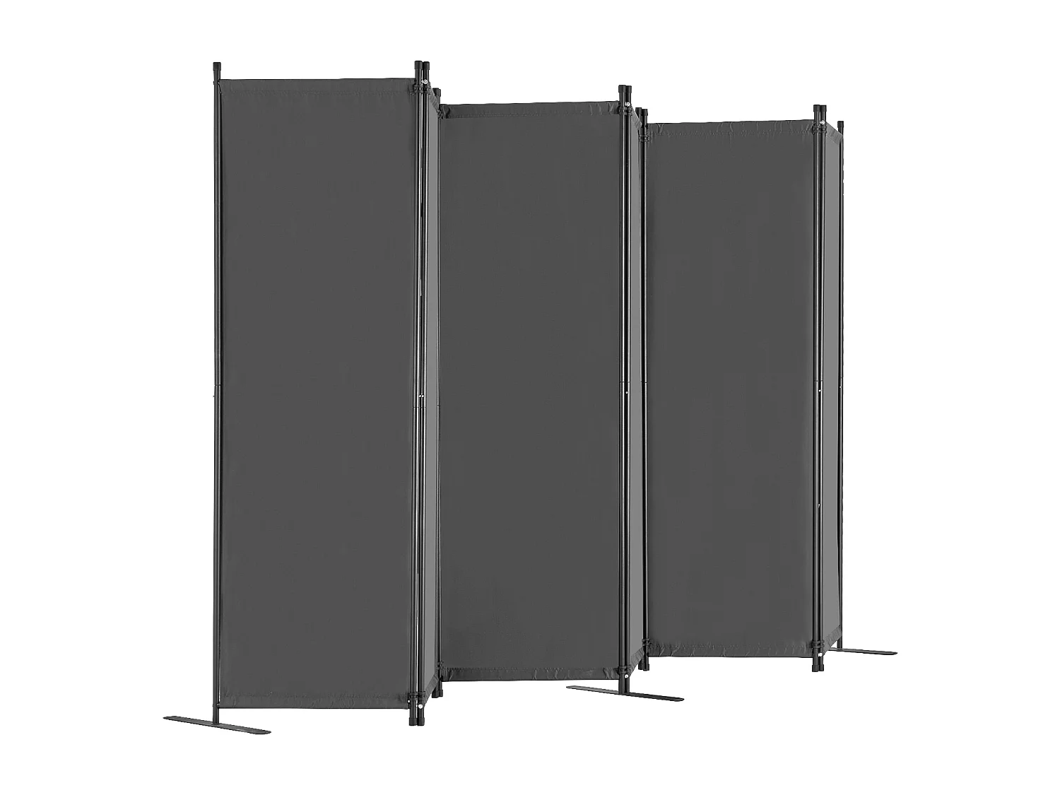 Cloison de Séparation à 6 Panneaux SucceBuy, écran de Confidentialité en Tissu pour Bureau, Chambre à Coucher, Gris