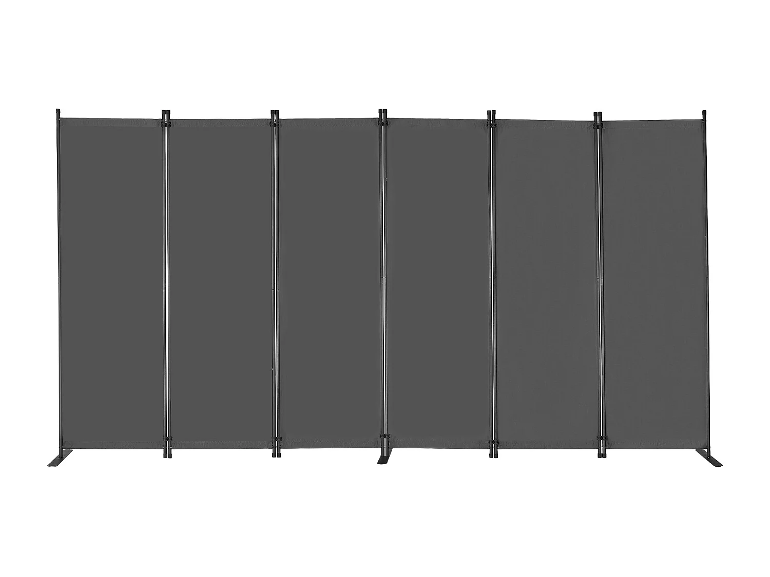 Cloison de Séparation à 6 Panneaux SucceBuy, écran de Confidentialité en Tissu pour Bureau, Chambre à Coucher, Gris