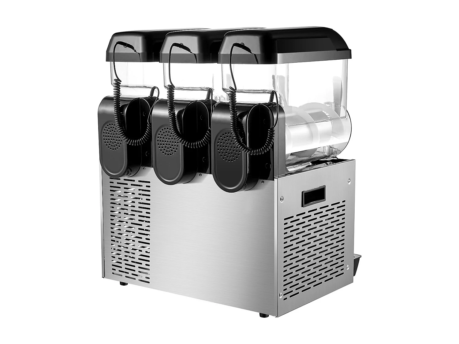 Machine à Granité Commerciale SucceBuy 12 Lx3, Machine à Boissons Glacées à Triple Réservoir, Acier Inoxydable pour la Maison, la Fête, le Café