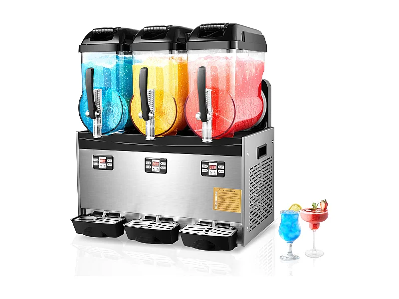 Commerciële Granietenmachine SucceBuy 12 Lx3, Koudedrankenmachine met Drievoudig Reservoir, RVS voor het Huis, de Feest, de Café