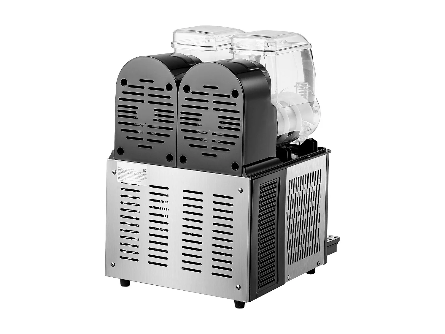 Máquina de Granizado Comercial SucceBuy, Máquina de Bebidas Geladas com Dobro Reservatório 4Lx2, em Aço Inoxidável, para Margarita, Smoothie