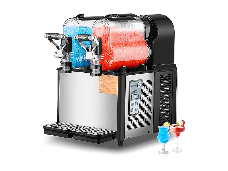 Máquina de Granizado Comercial SucceBuy 3 Lx2 Tanque, Máquina de Bebidas Heladas Margarita Smoothie