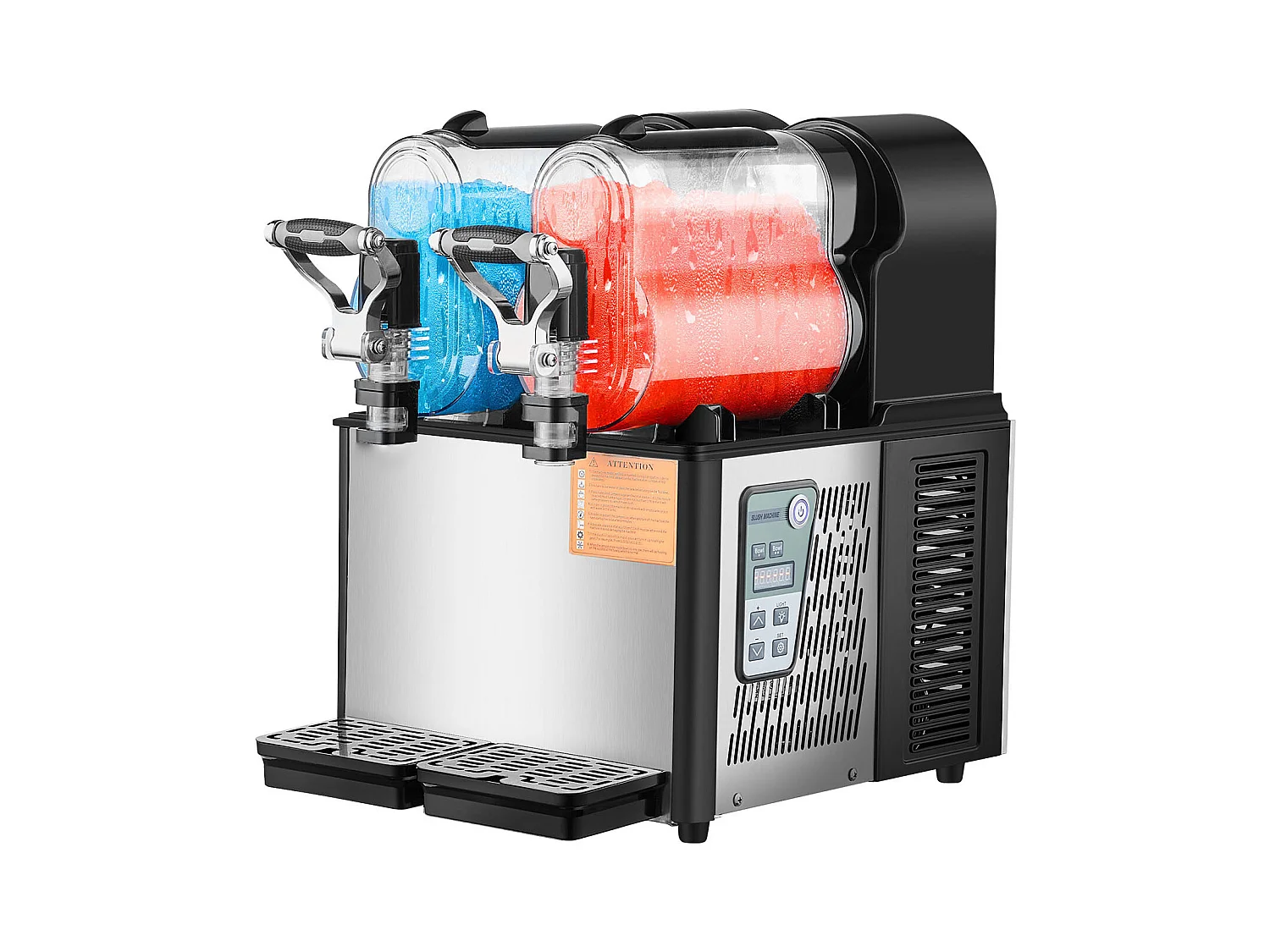 Machine à Granité Commerciale SucceBuy 3 Lx2 Tank, Machine à Boissons Glacées Margarita Smoothie